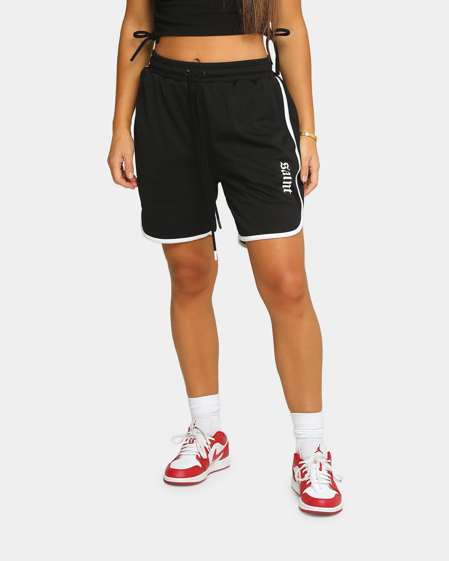 Saint Morta Era Mesh Basketball Short Black/White Freestyle Comfort Smooth Fit