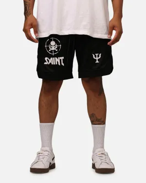 Saint Morta Post Humanous Basketball Short Black/White Fashion Accessory Summer Vibe