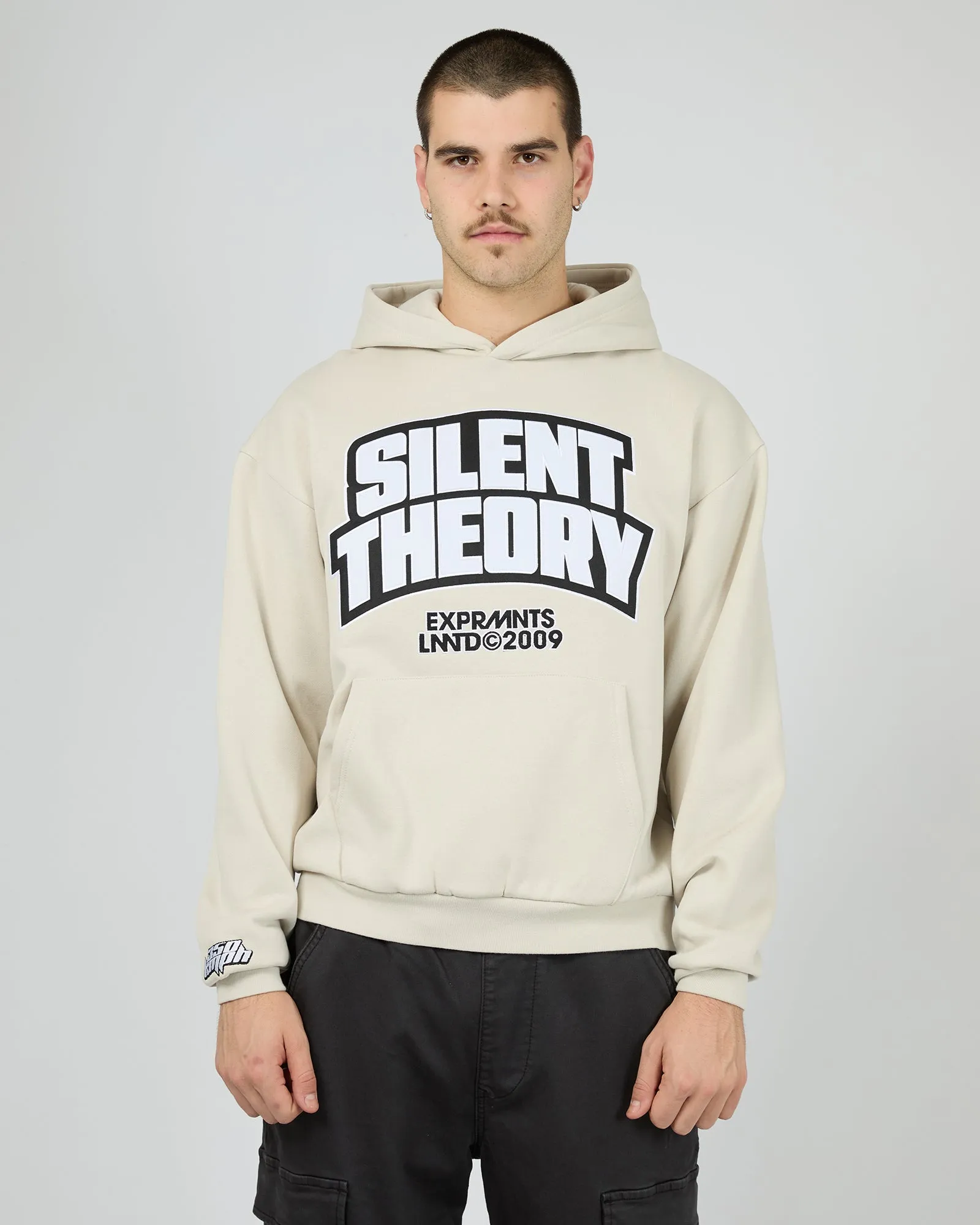 Layered Fashion formal party Copyright Hoodie Grey