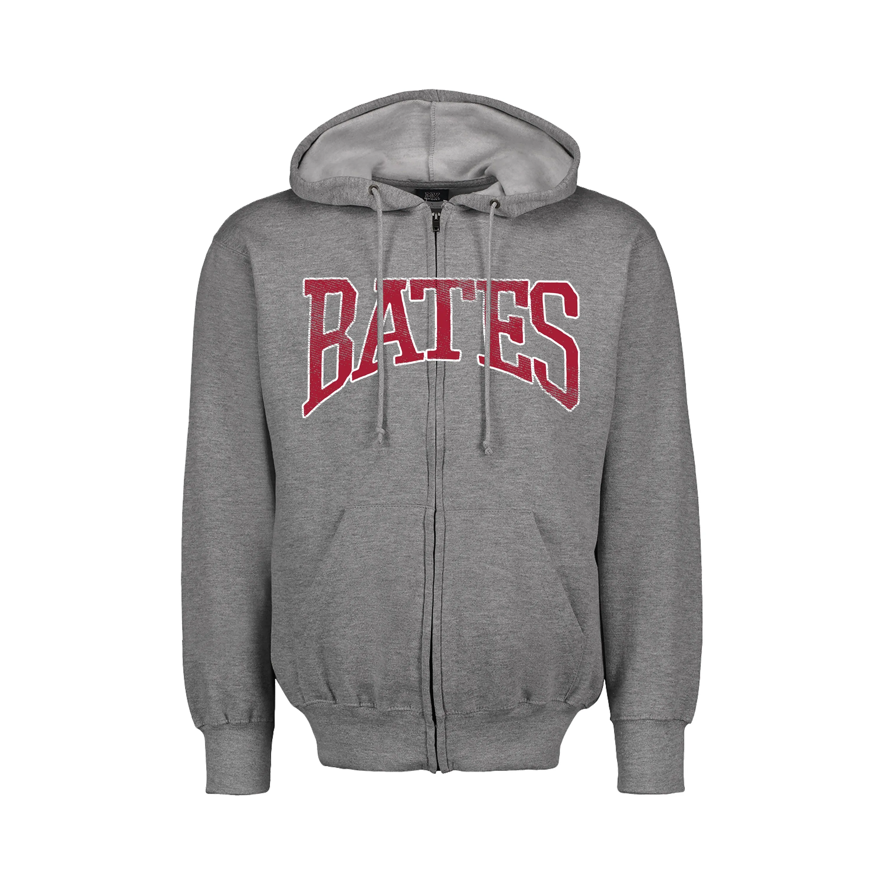 BATES Arched Fundamental Fleece Zip-Up Sweatshirt Essential Relaxed Lounge Comfort