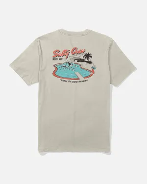 Fashion Layering Adjustable Fit Surf Motel Ss Tee - Moonbeam