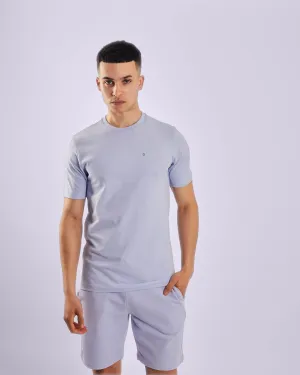 Durable Ribbed Hem Fit Flex Cove Tee Nimbus Blue