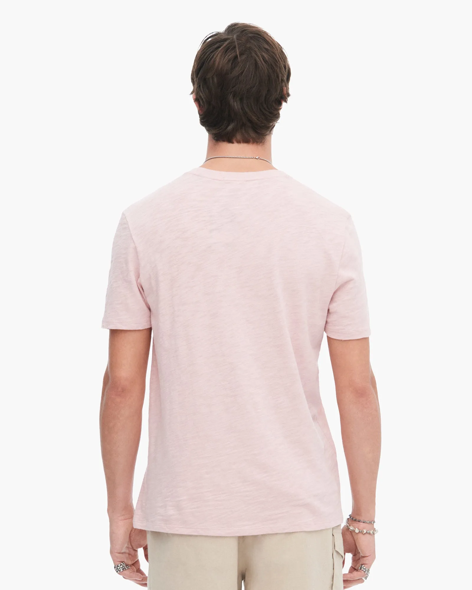 Slub Jersey Crew Neck Tee - English Rose Casual All-Day Lightweight Comfort