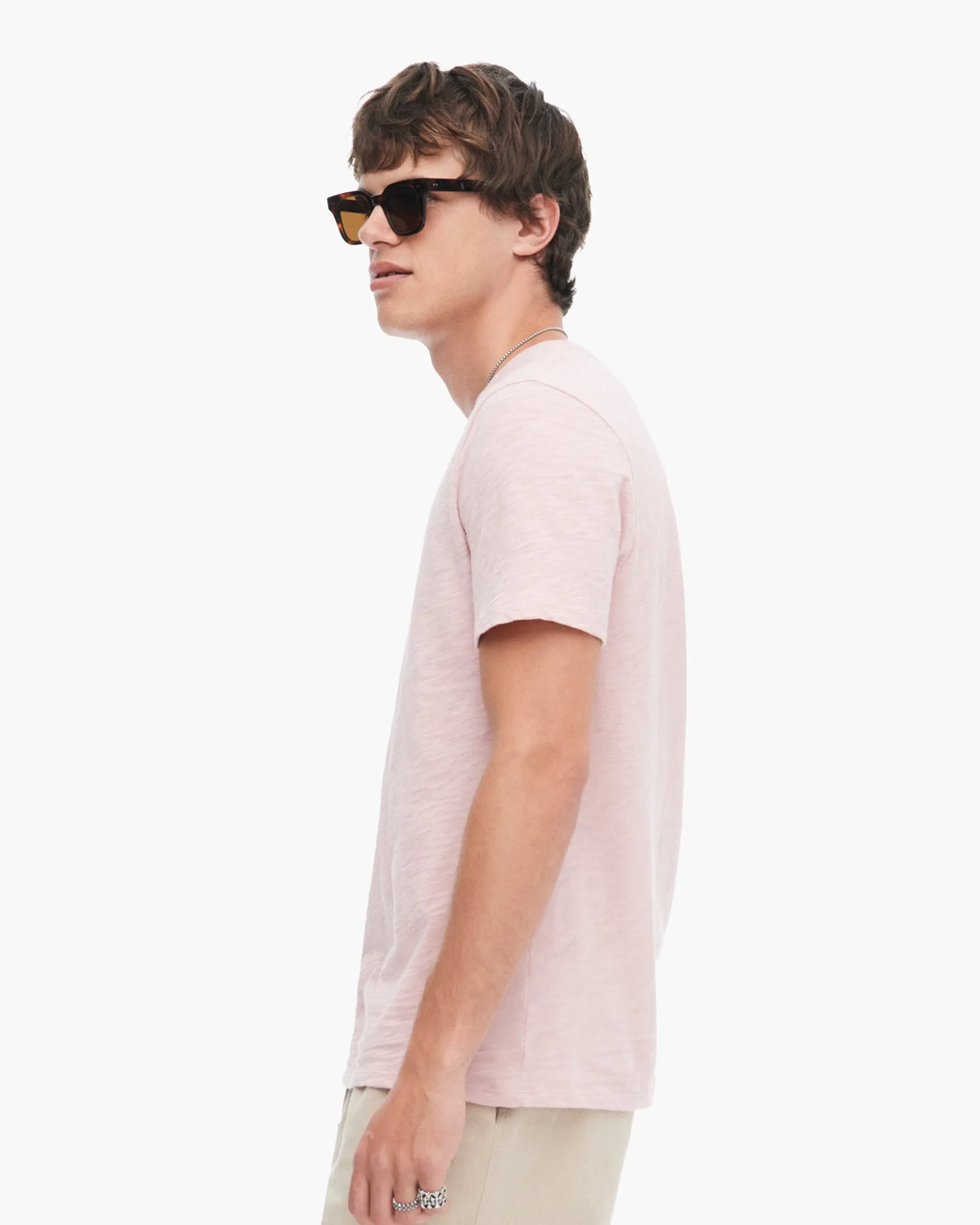 Slub Jersey Crew Neck Tee - English Rose Sport Performance Relaxed Waistband