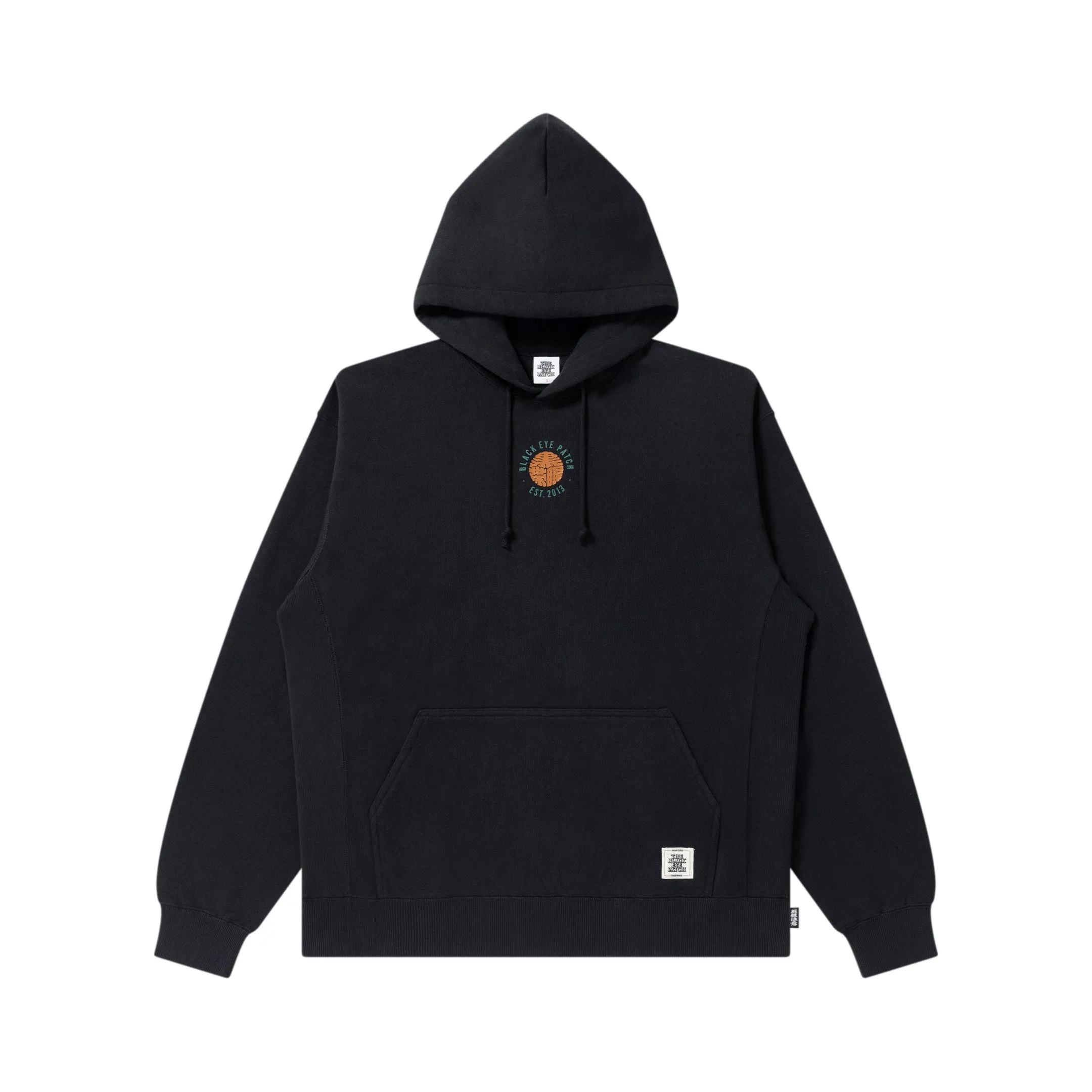 Cool in summer TITLED KAMON LOGO HOODIE BLACK