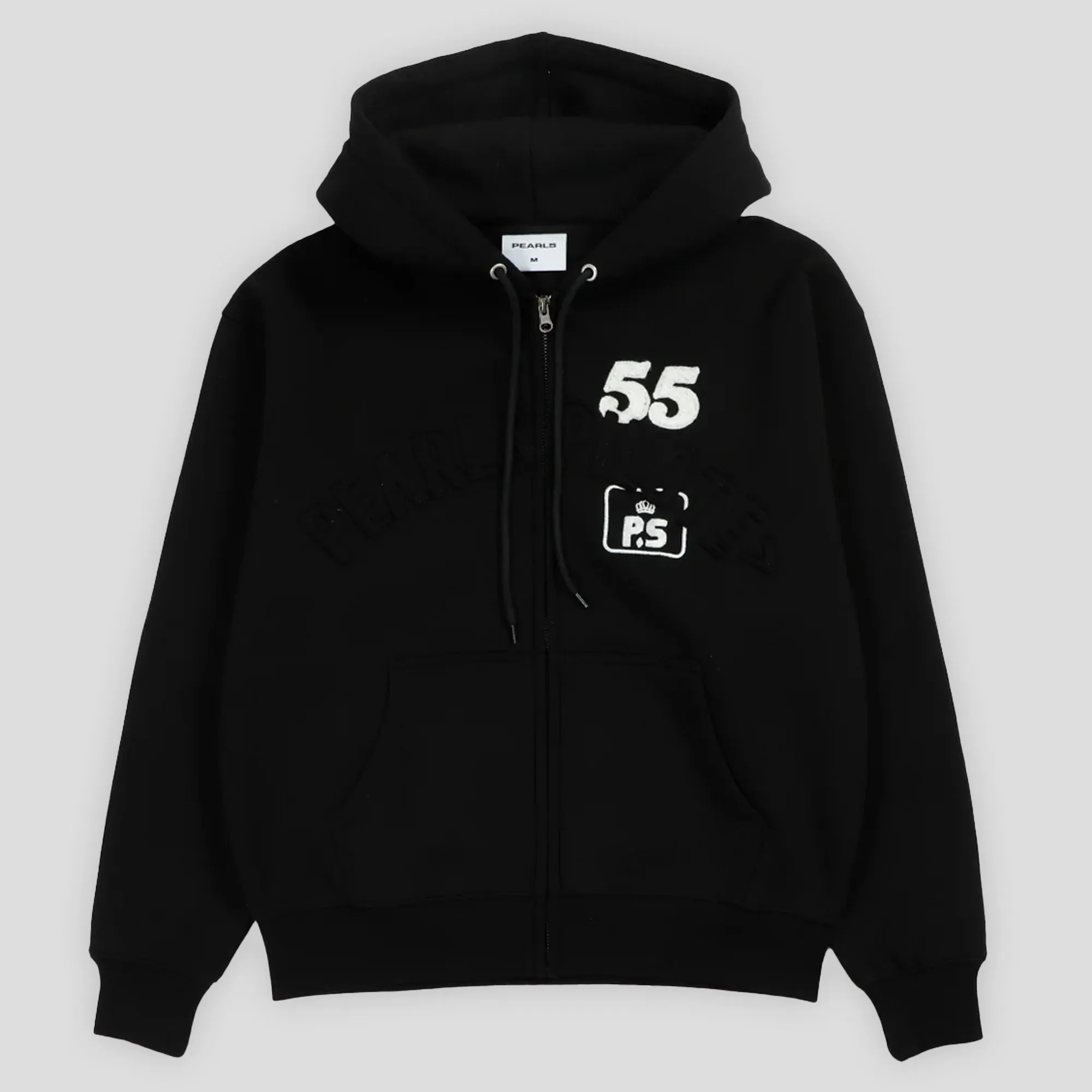Pearls Skateboards Crown Zip Hood - Black product geometric precision