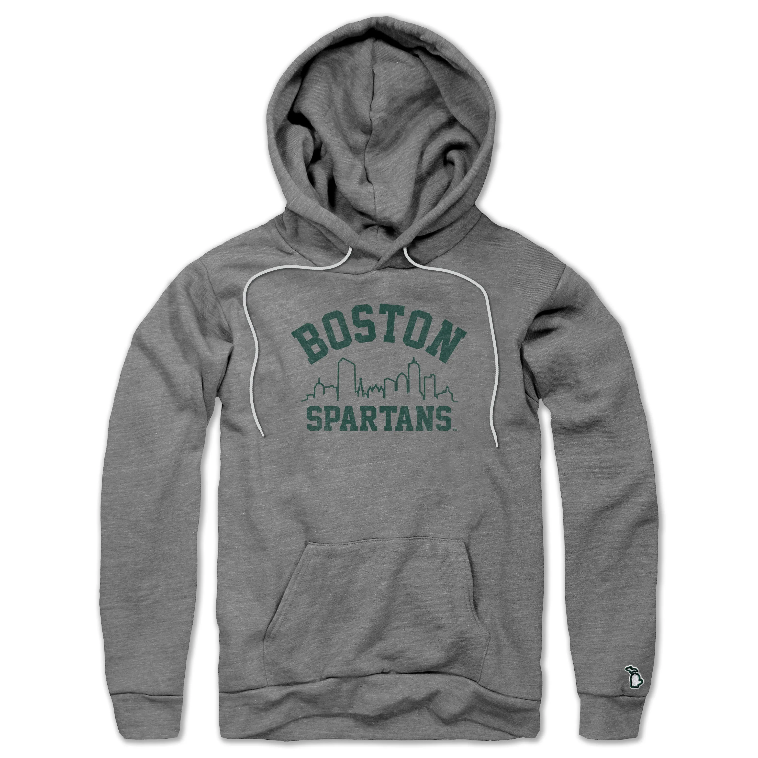 graffiti print MSU - BOSTON SPARTANS SKYLINE ALL-SEASON HOODIE (UNISEX)