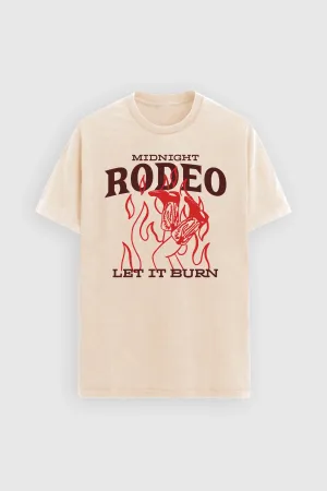 Cream Midnight Rodeo Tee Relaxed Everyday Wear casual top