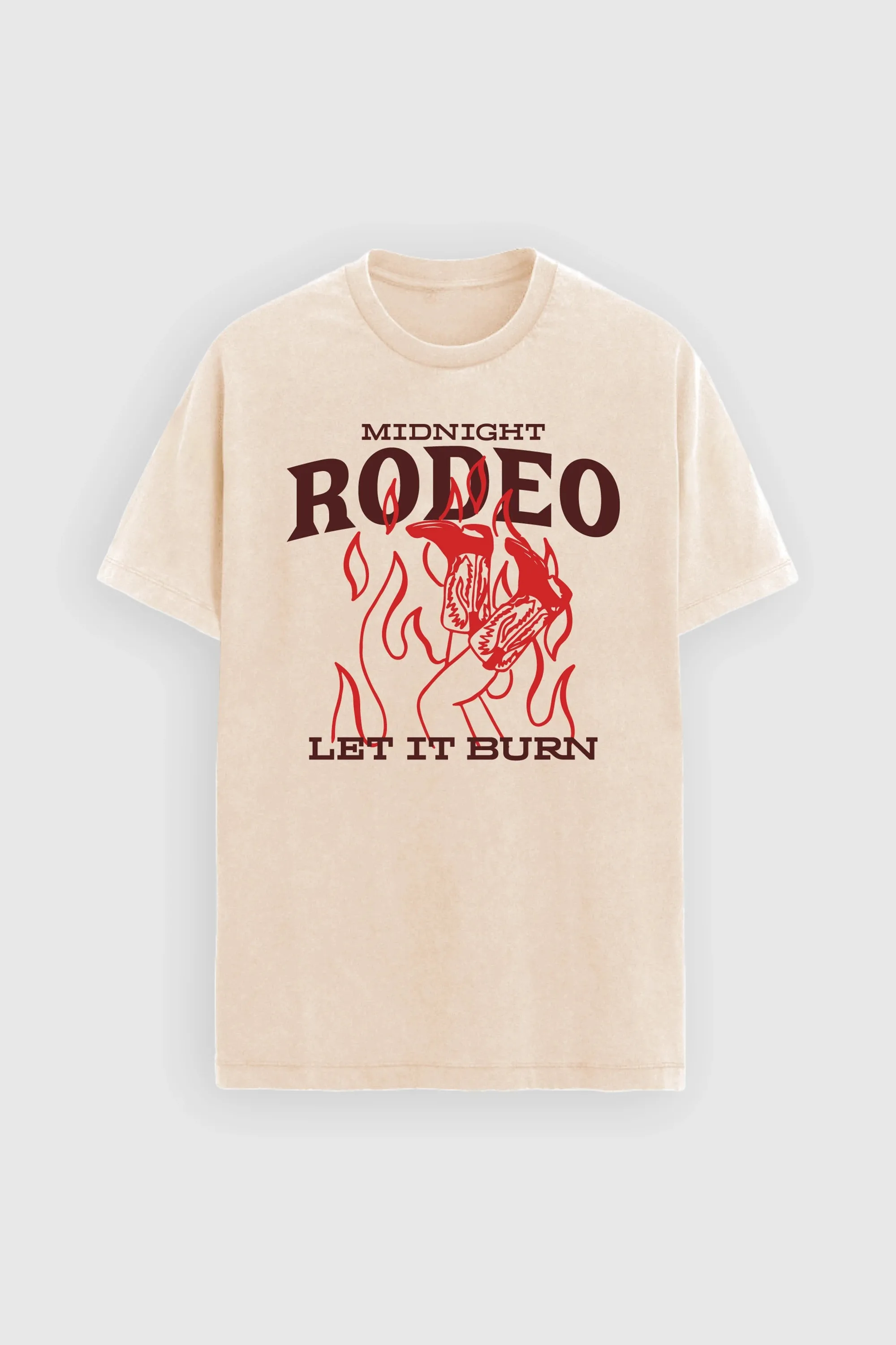 Cream Midnight Rodeo Tee Soft Texture Minimalistic Wear
