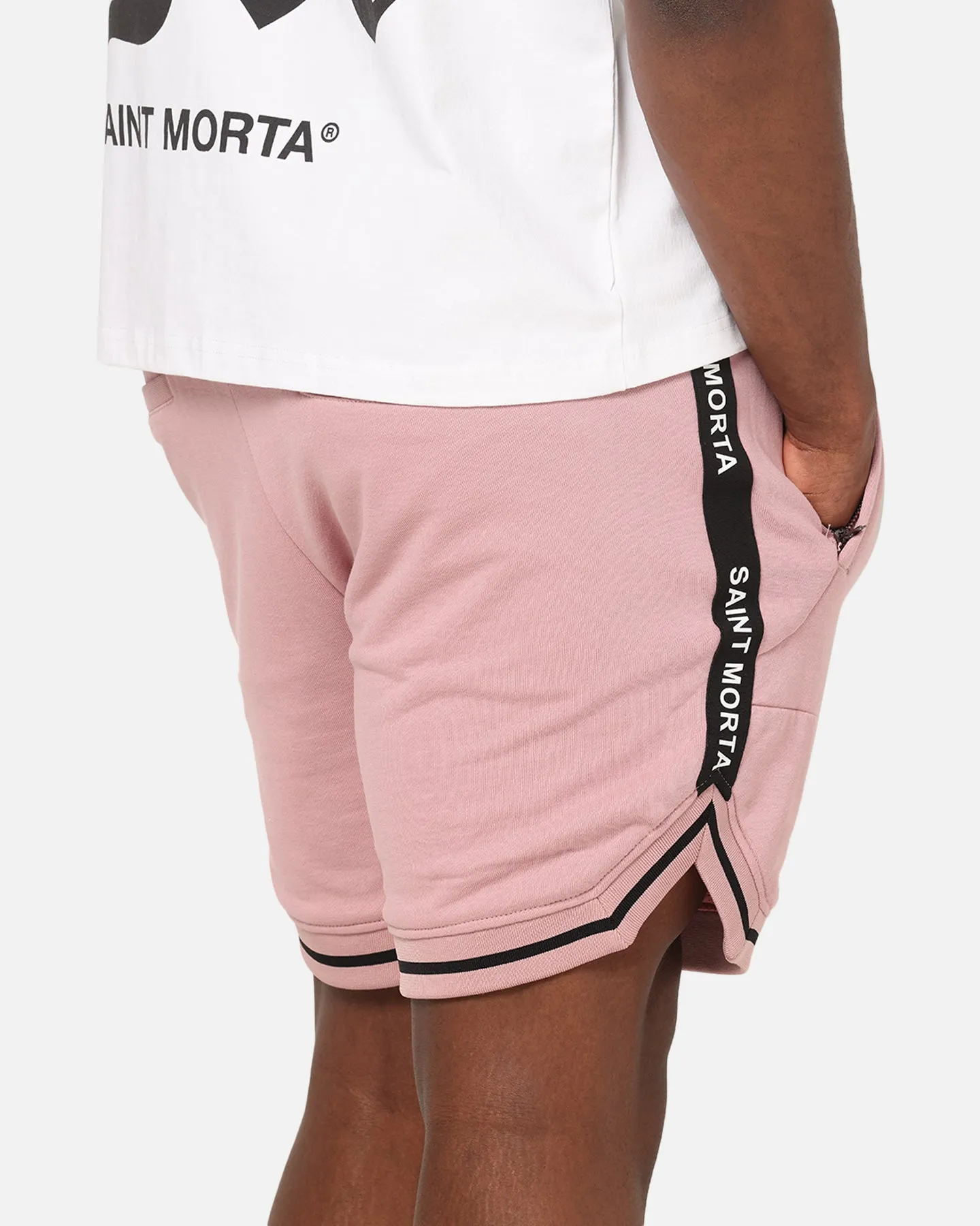 Saint Morta Icon X Fleece Shorts Dusty Pink Wide-leg cut