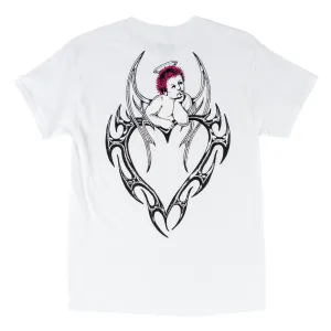 Casual Comfort Top Fresh Vibes Cupid Tee - White