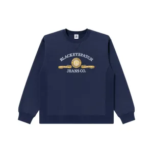 CURRENSY EMBLEM CREW SWEAT NAVY product camping suitable functionality