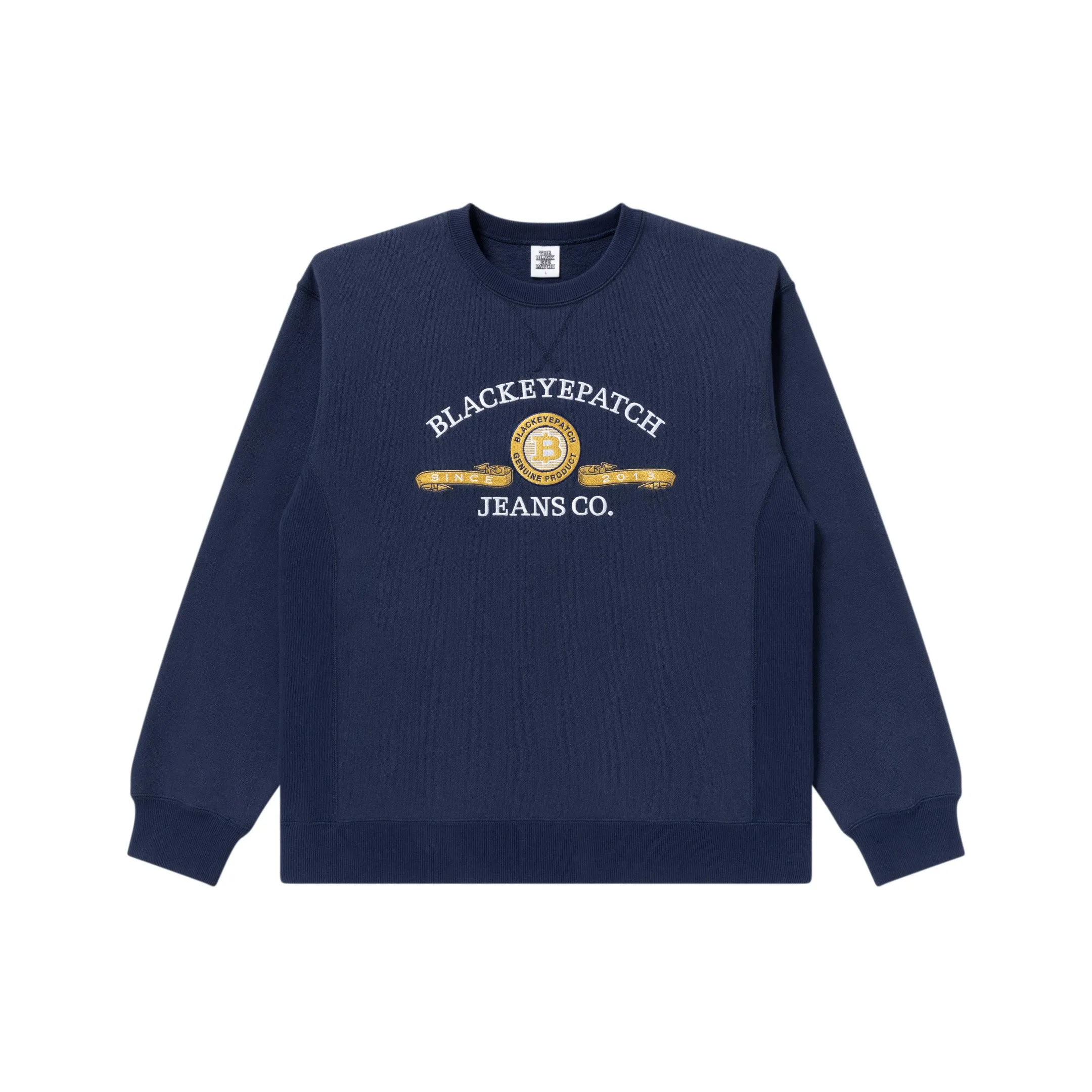 CURRENSY EMBLEM CREW SWEAT NAVY product camping suitable functionality