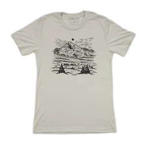 Relaxed Wearable Water Based Ink Alpine Tee-Heather Cement