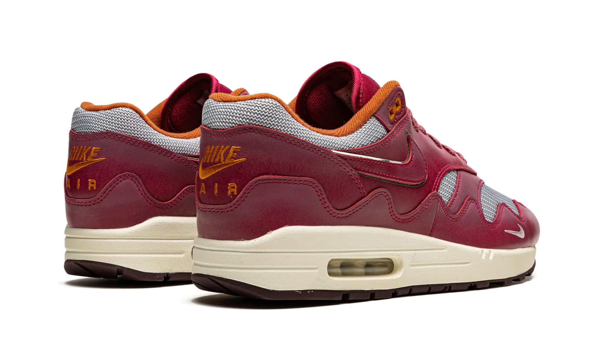Lightweight EVA Midsole forest walk Air Max 1 "Patta - Rush Maroon"