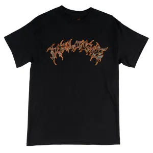 Garment Dyed Finish Breathable mesh lining Barb Fill Printed Tee - Black/Camo