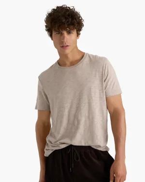 Slub Jersey Crew Neck Tee - French Oak Loose fitting comfort Sustainable Textile