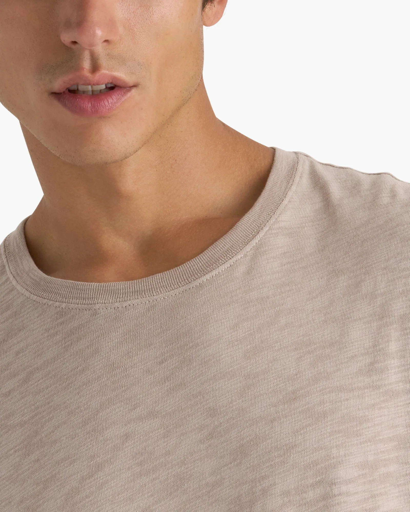 Slub Jersey Crew Neck Tee - French Oak Layer Ready Fit teenagers'