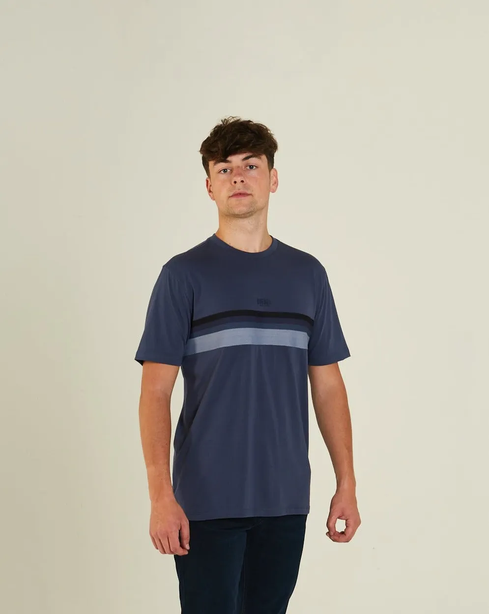 Dagon Tee Steel Indigo Stretch Jersey Knit
