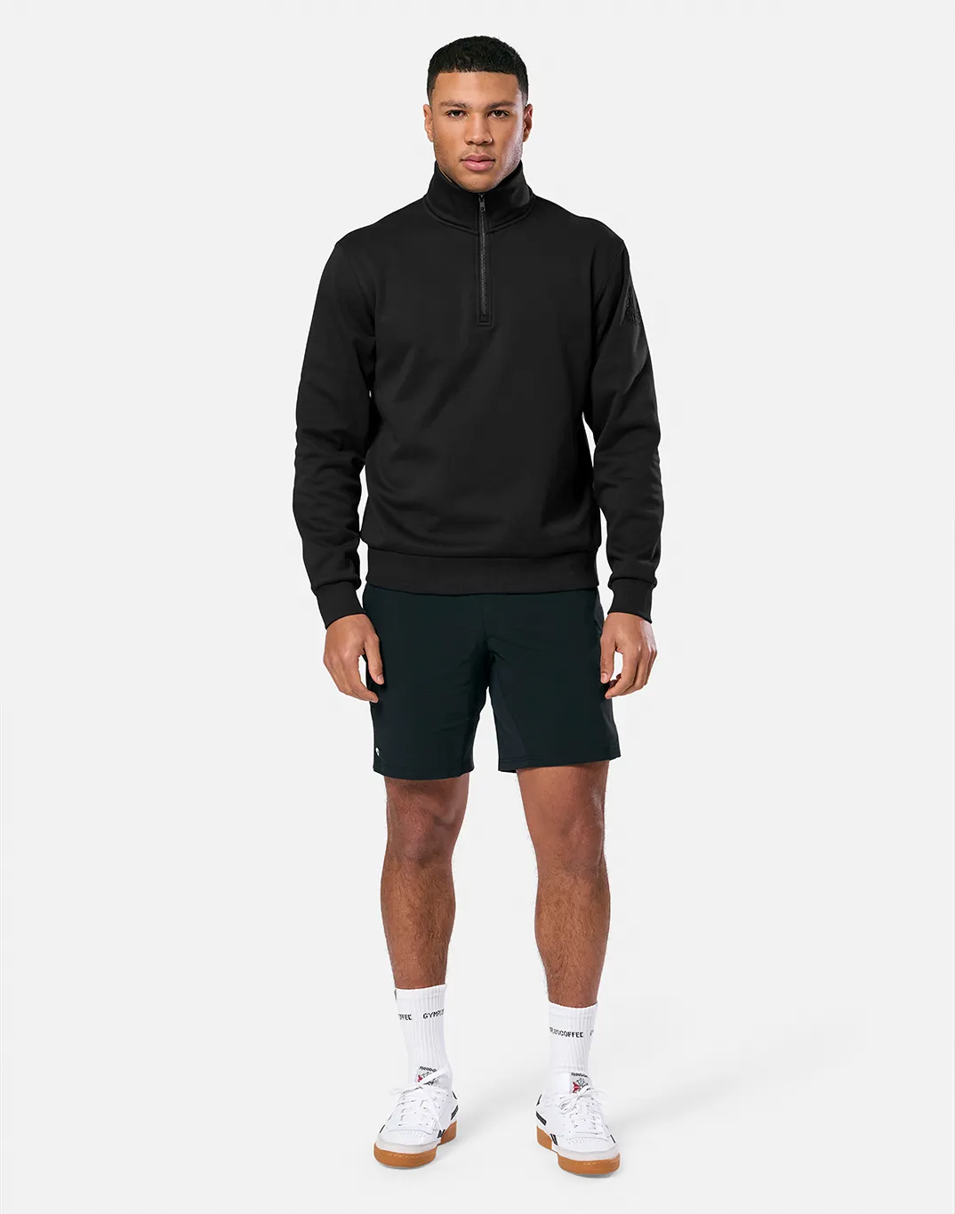 product camping suitability Timeless Minimal Clubhouse Half Zip in Black