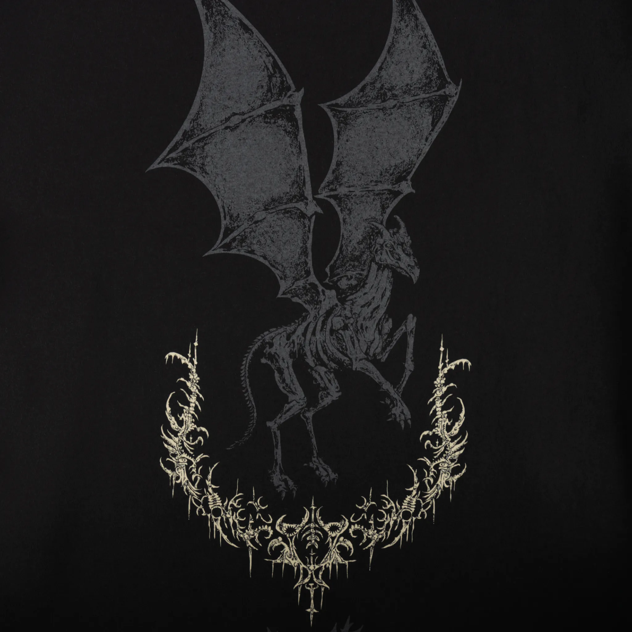monochromatic Versatile Wardrobe Piece HARRY POTTER X WELCOME - Thestral Boxy Garment-Dyed Tee