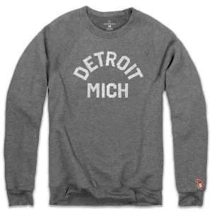 DETROIT, MICH FLEECE SWEATSHIRT (UNISEX) Soft Layer Drawstring Hood