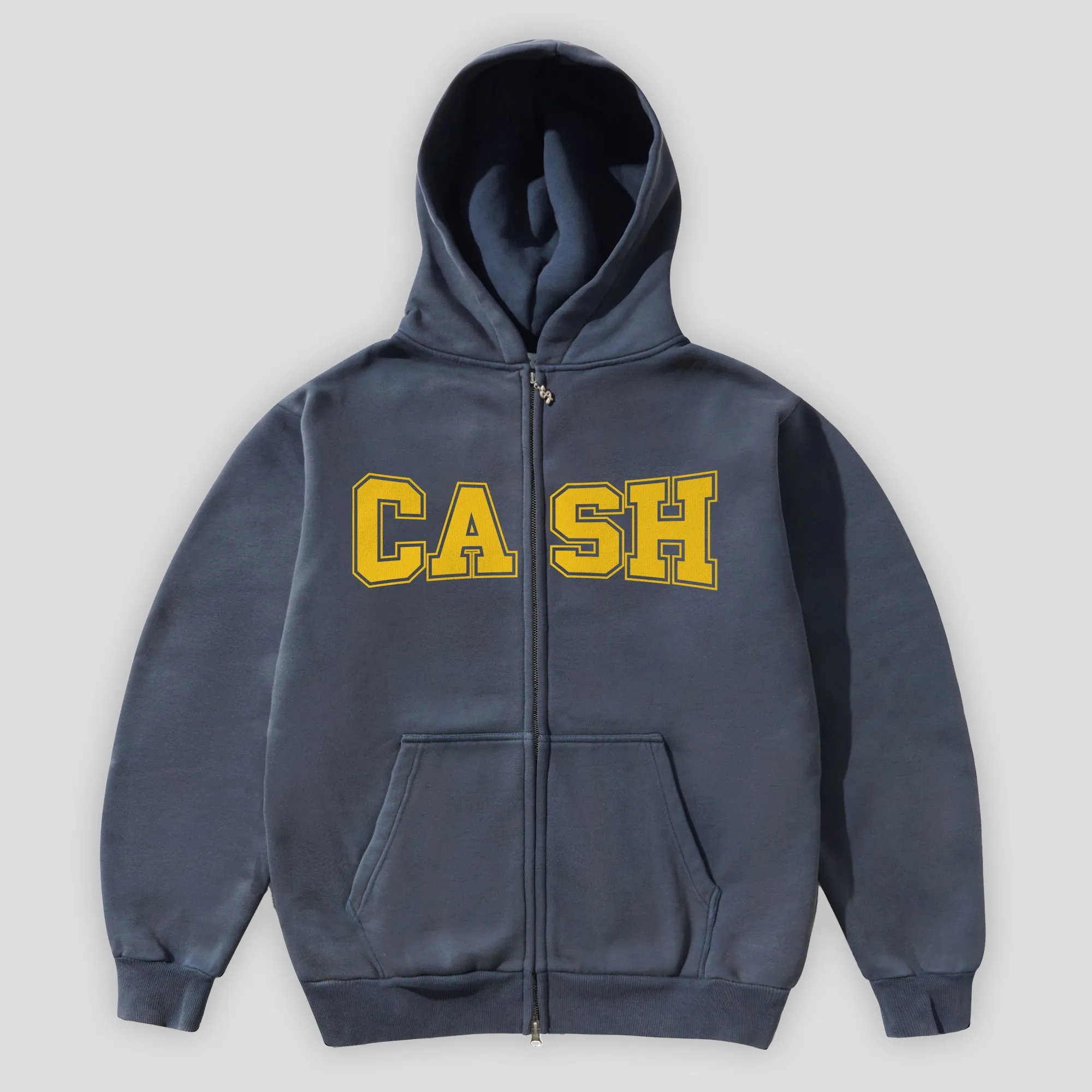 product polka dot playfulness Cash Only Campus Zip-Thru Hood - Washed Navy