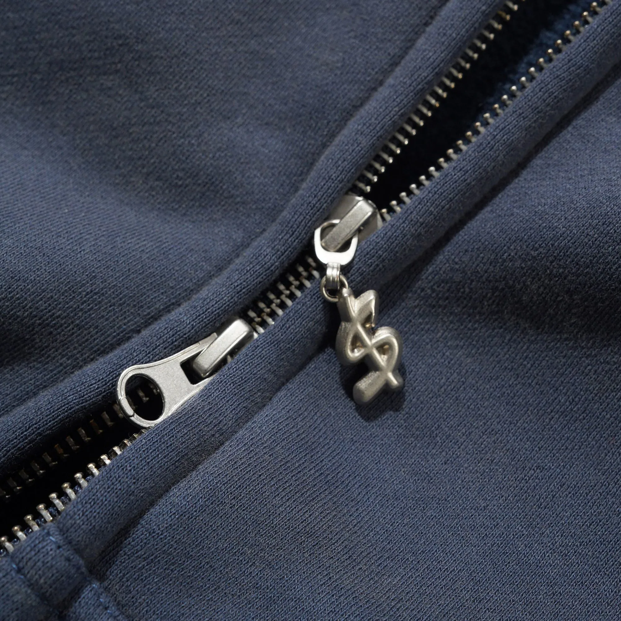 Cash Only Campus Zip-Thru Hood - Washed Navy Athletic Wear Core Active