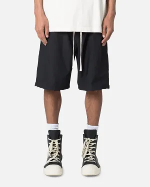 MNML Side Snap Nylon Shorts Black Relaxed Fit Hot Day