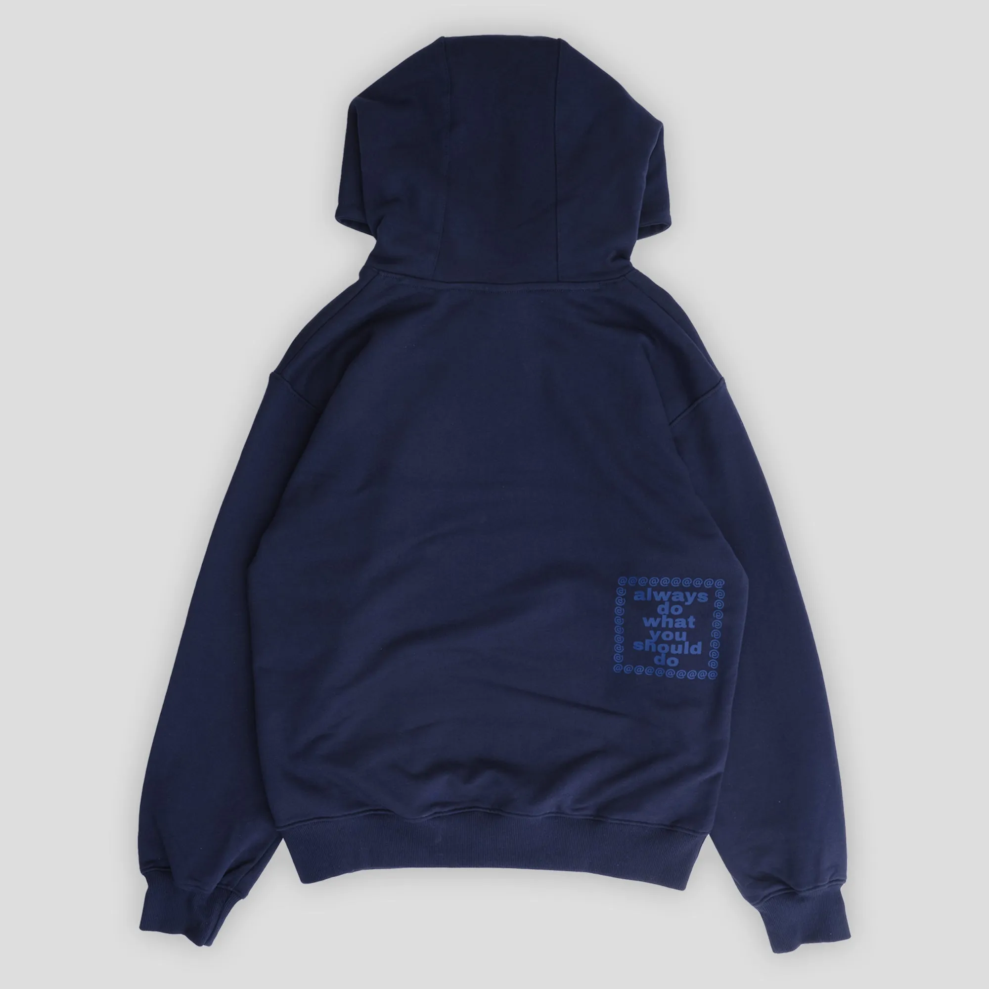 product gift worthiness Always Do What You Should Do Scribble @Sun Hoodie - Navy