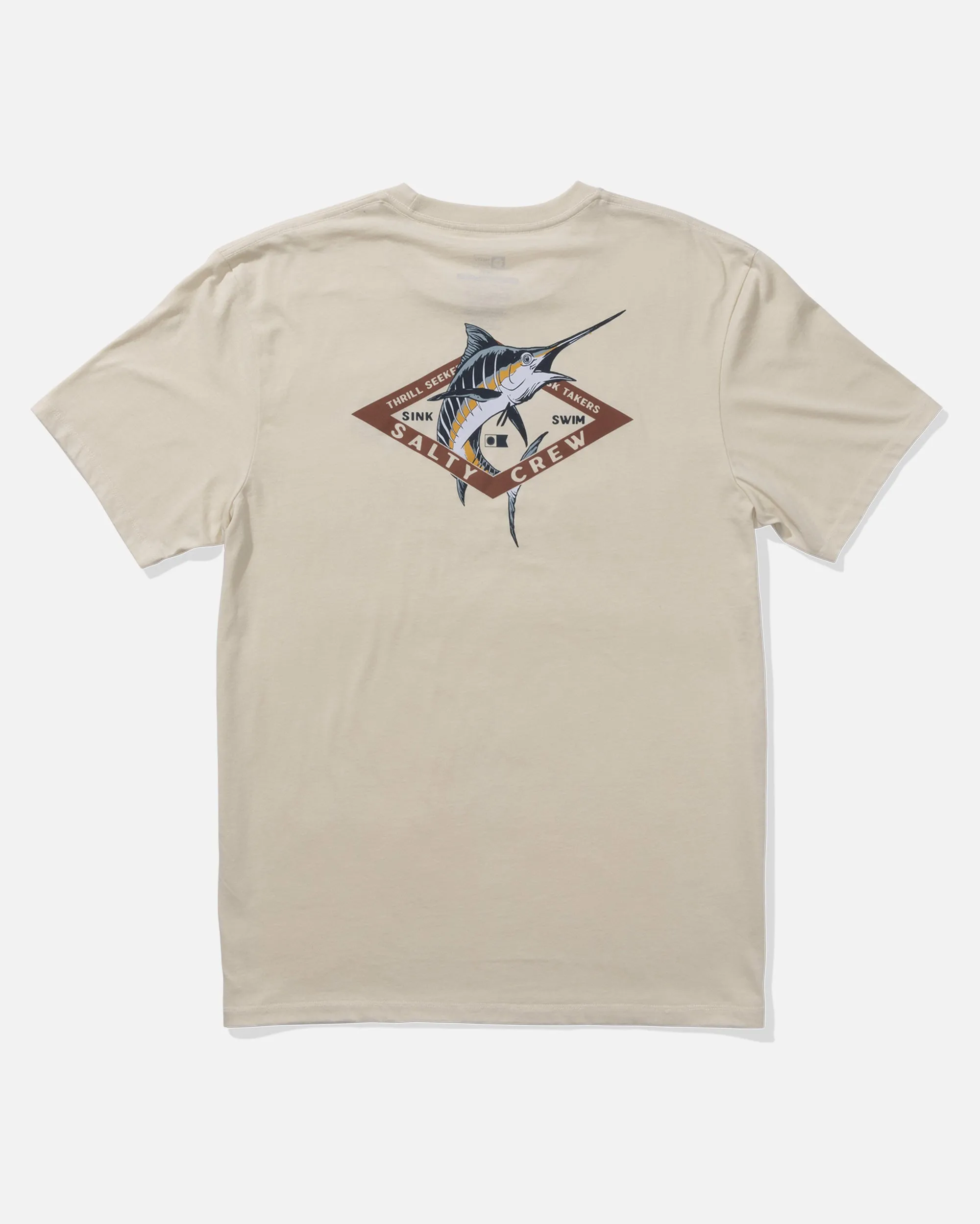 Natural Fiber Blend Diamond Marlin Ss Tee - Moonbeam