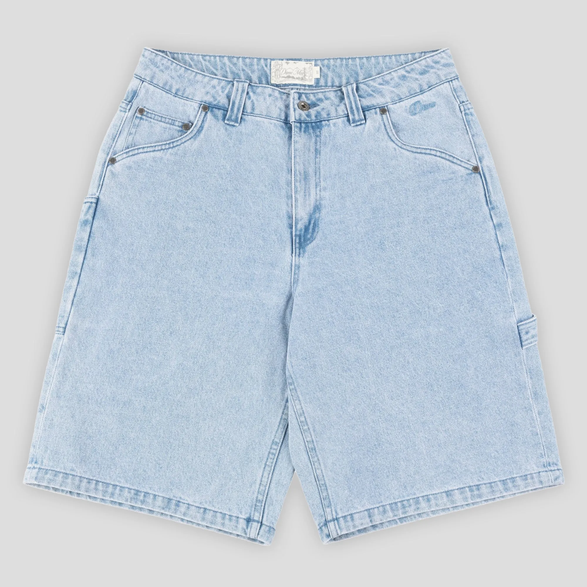 Dime Classic Denim Shorts - Blue Washed Urban Cool Durable   construction