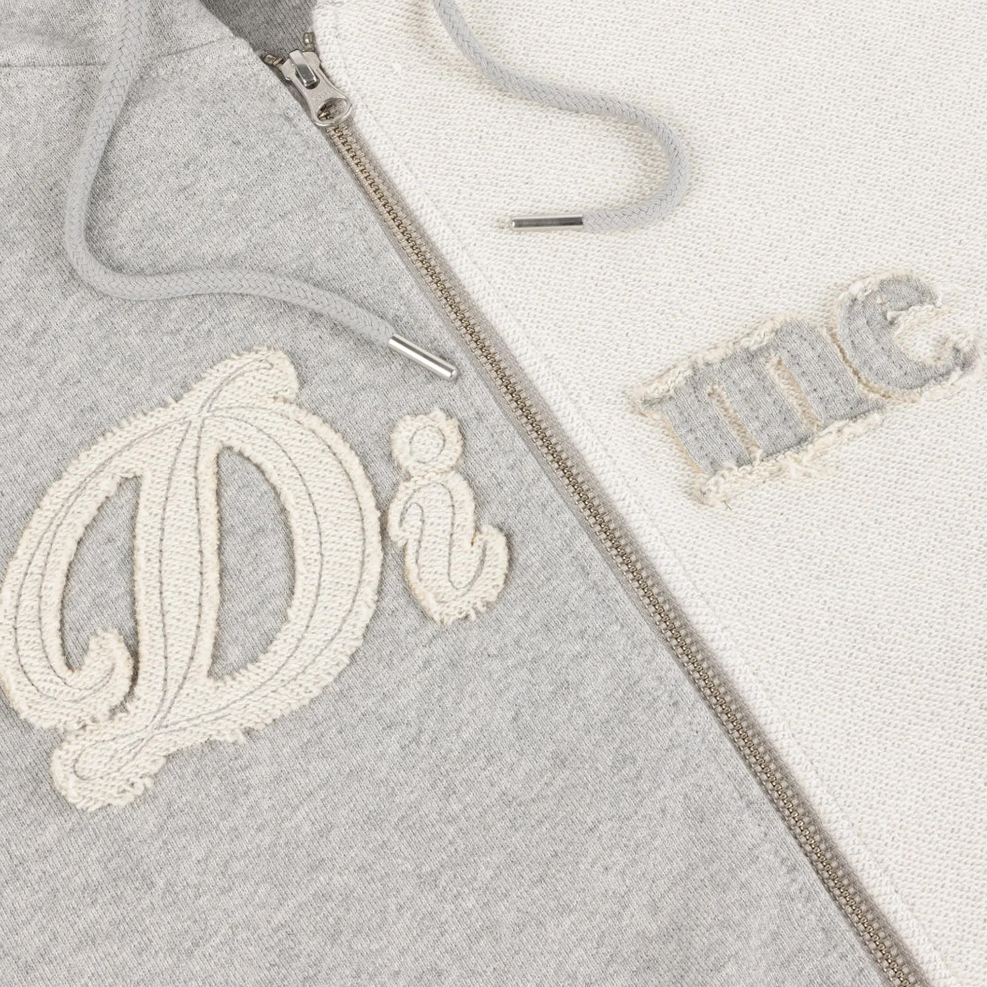 Dime Reverse French Terry Zip Hoodie - Heather Grey Slip Control Urban Walker