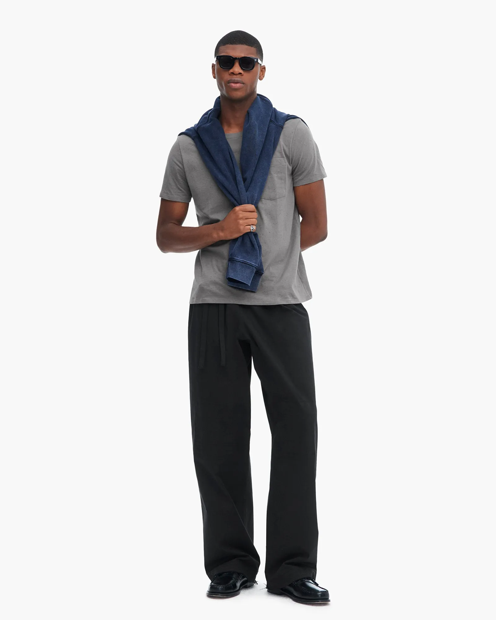 AntiPillingTreatment Daily Style Donegal Jersey Short Sleeve Pocket Tee - Steel