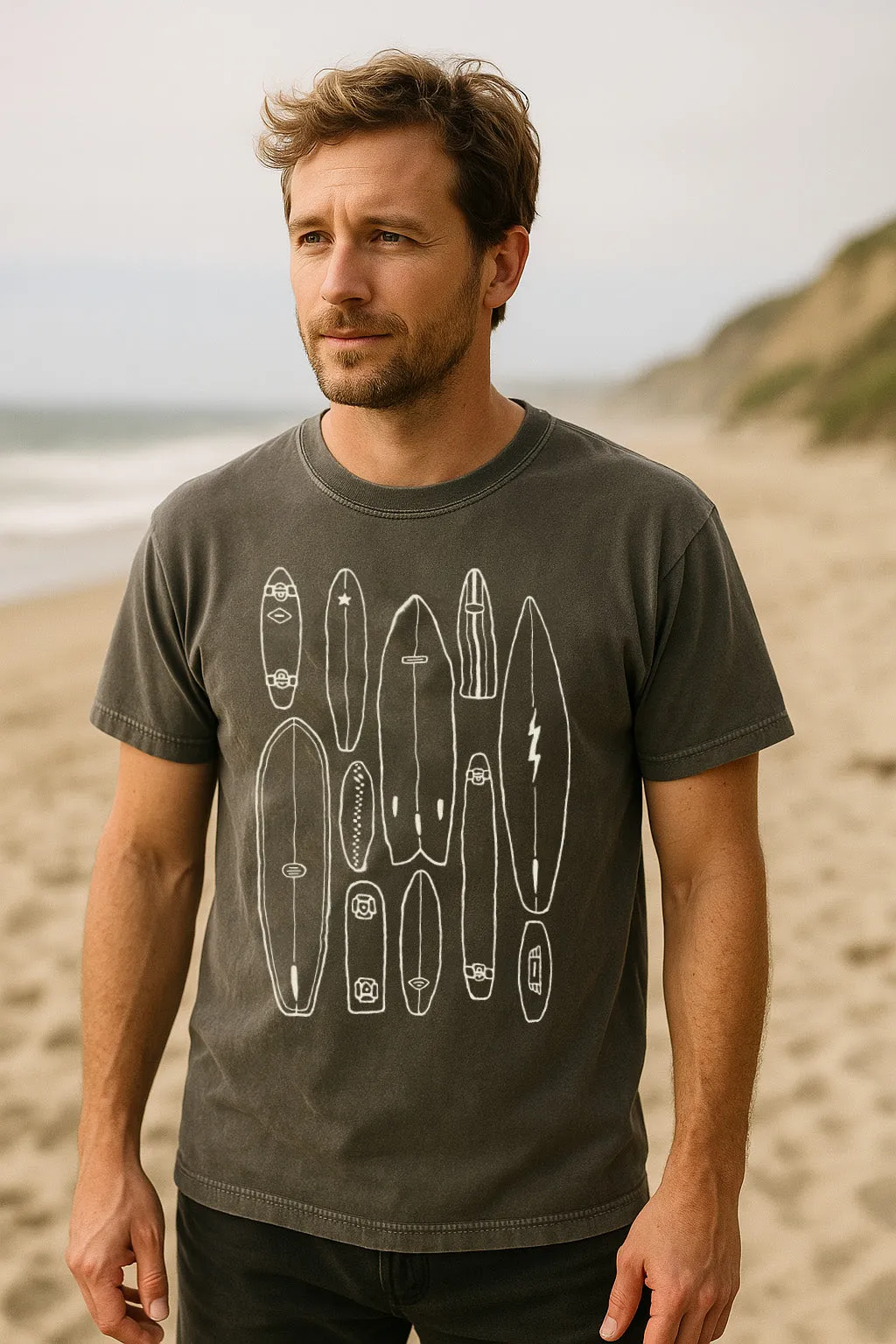 Effortless Comfort Boards Tee-Vintage Dark Gray