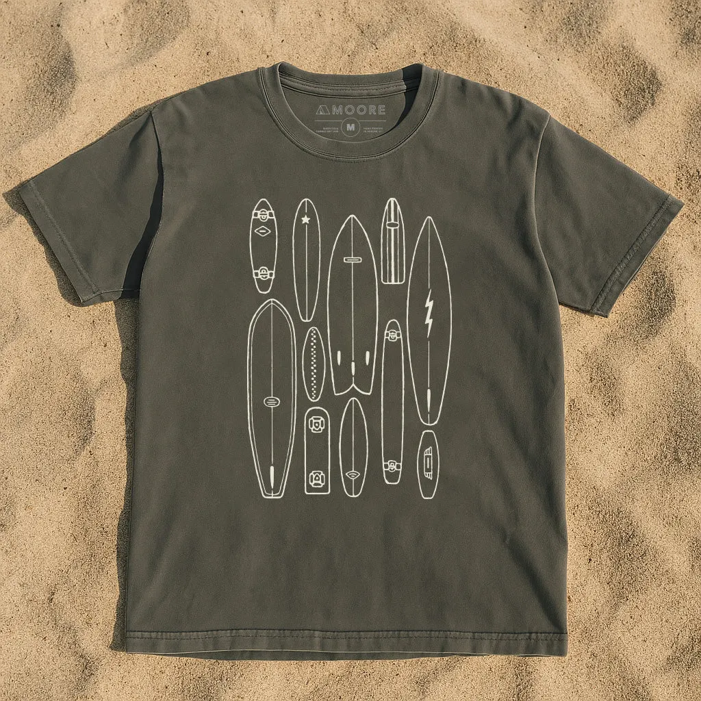 Easygoing Wear Boards Tee-Vintage Dark Gray