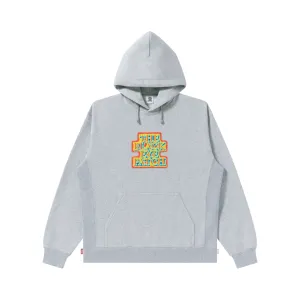 THERMOGRAPHY OG LABEL HOODIE HEATHER GRAY product tropical vibrancy