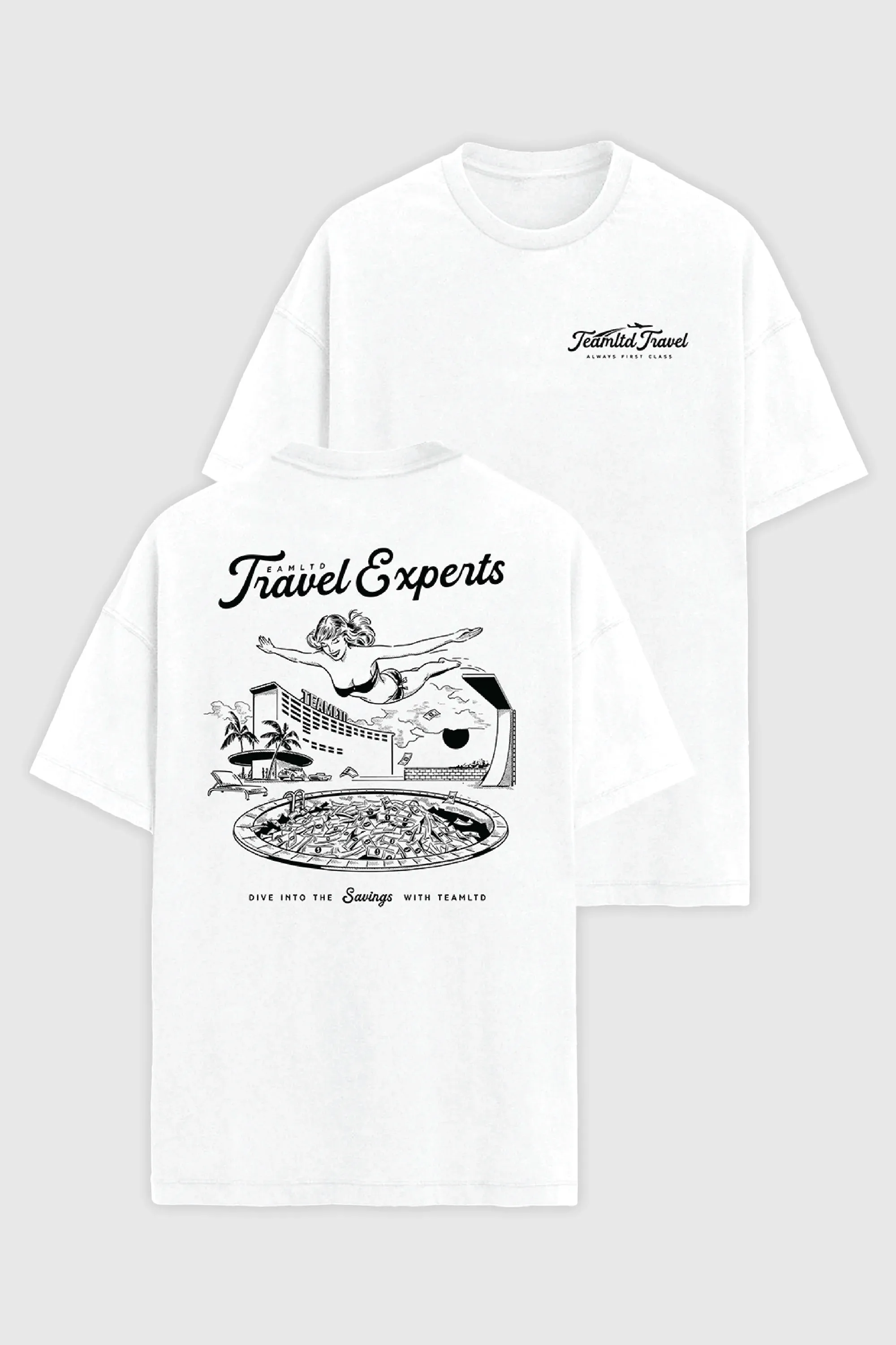 Relaxed Layers Leather combination Travel Experts Tee