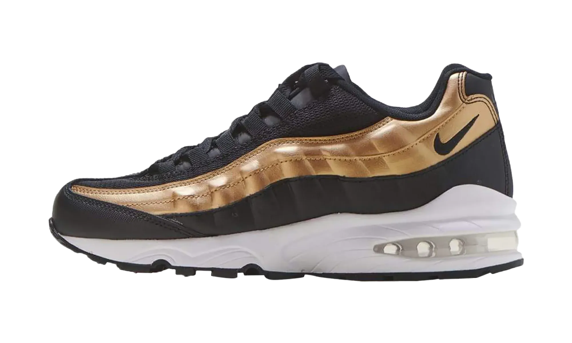 Air Max 95 GS "Black / Gold" heel cup Earth Mood