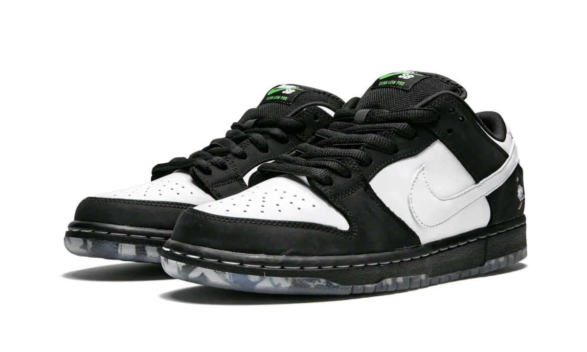 SB Dunk Low Pro OG QS "Panda Pigeon" Summit Hike Bold Detail