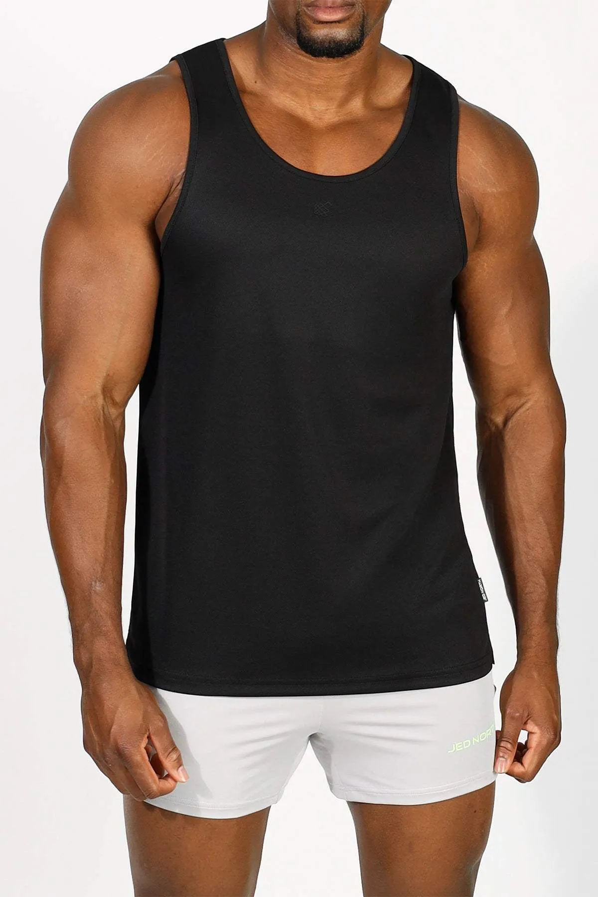 Alpha Microfiber Fast-Dry Gym Tank Top - Obsidian Black single purpose