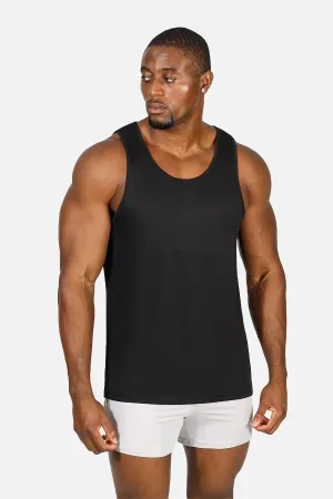 explosion - proof Alpha Microfiber Fast-Dry Gym Tank Top - Obsidian Black