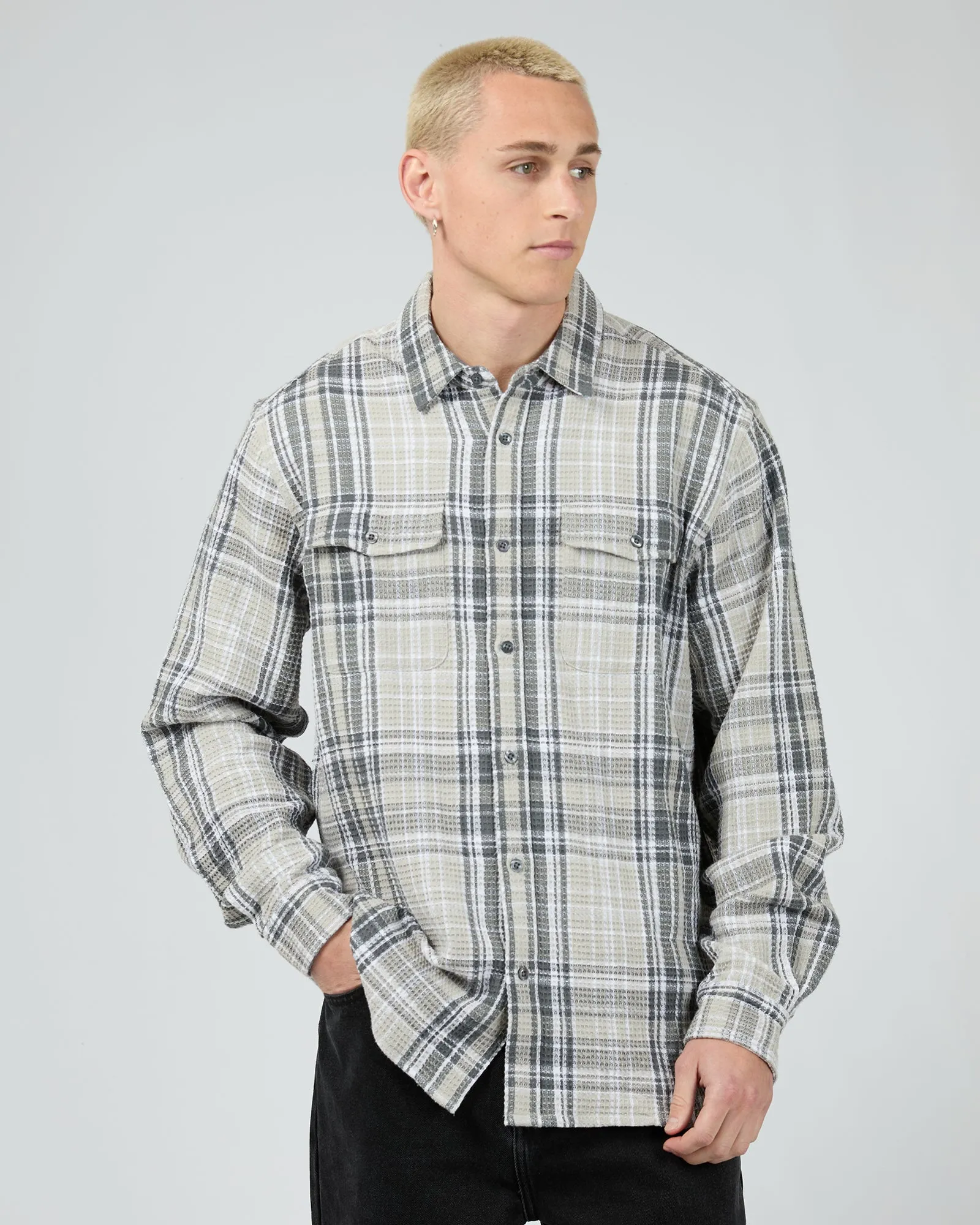 Check Waffle Shirt Multicoloured Checkered Style