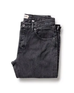 Quick Drying The Slim Jean in Washed Black Organic Slub Selvedge
