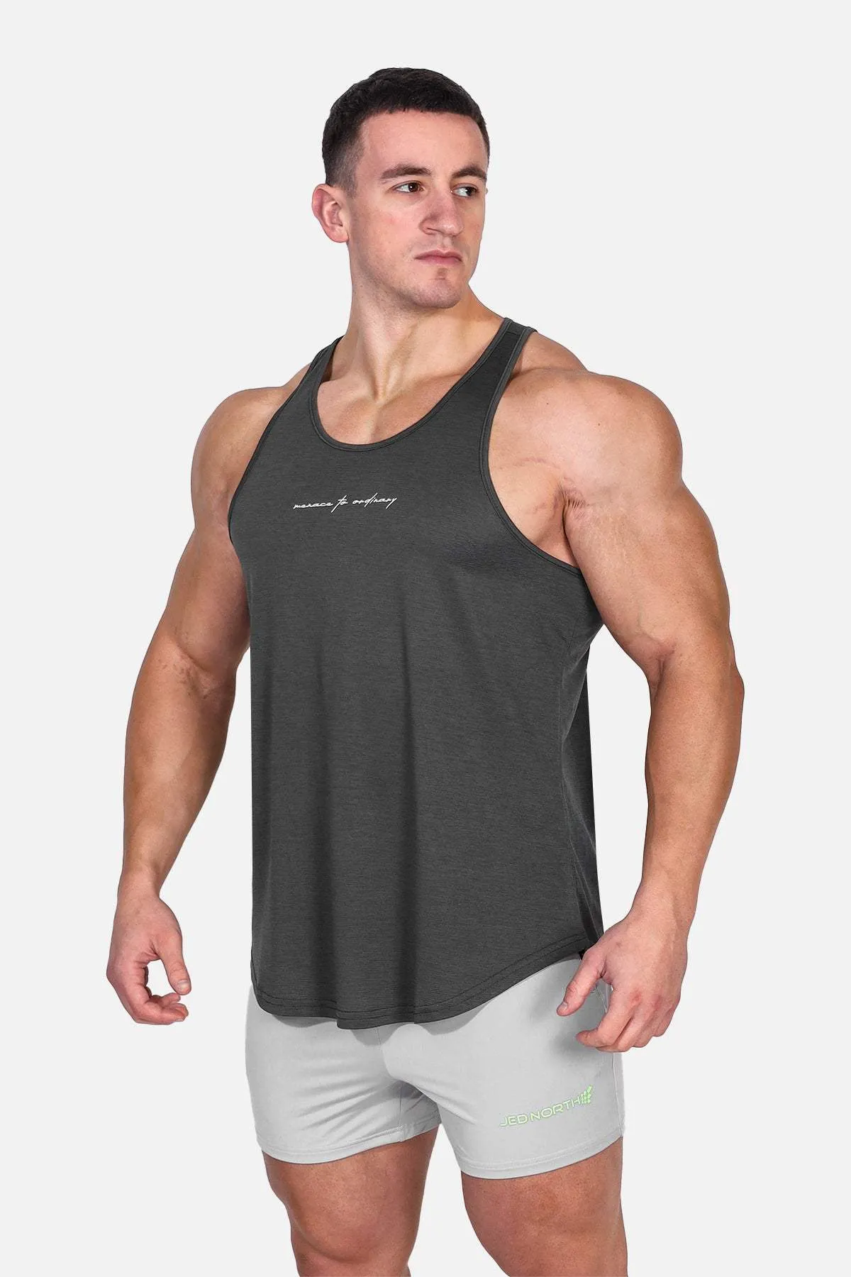 quick dry Dynamic Bodybuilding Stringer - Dark Gray