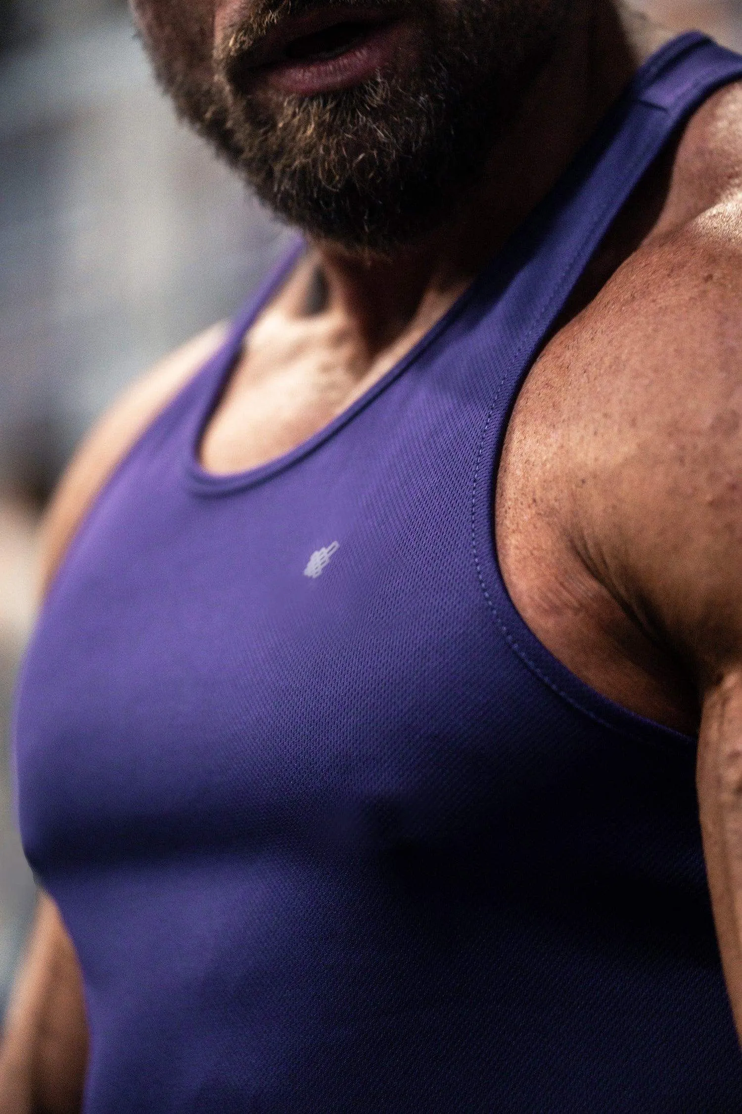Sturdy Fast-Dry Bodybuilding Workout Stringer - Violet