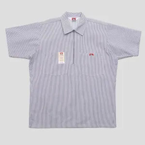 Bold colors Ben Davis Striped 1/2 Zip Short-Sleeve Shirt - Hickory