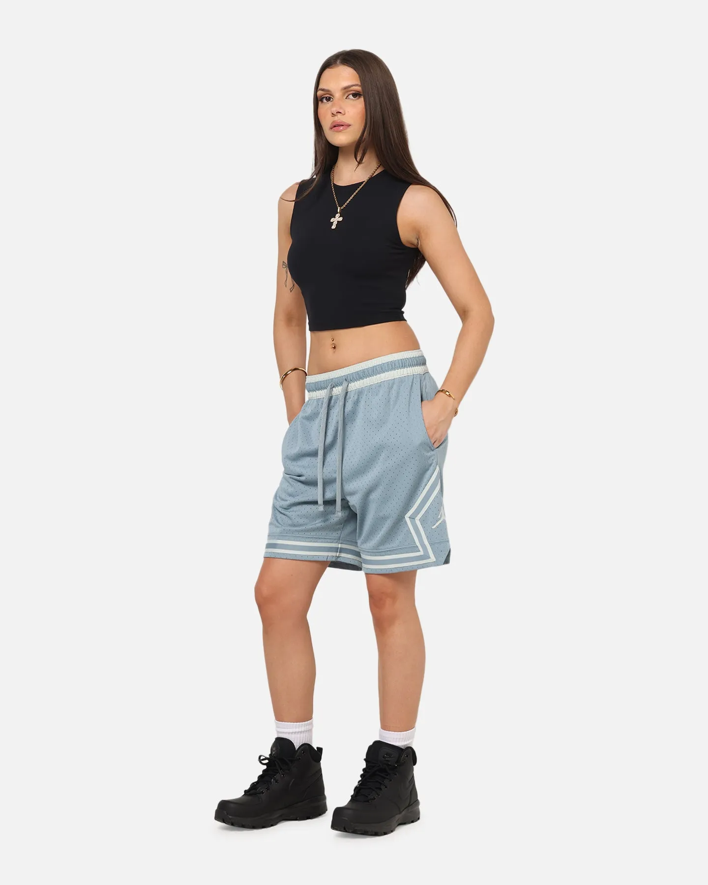 quick-dry feature Jordan Dri-FIT Mesh Diamond Shorts Aviator Grey