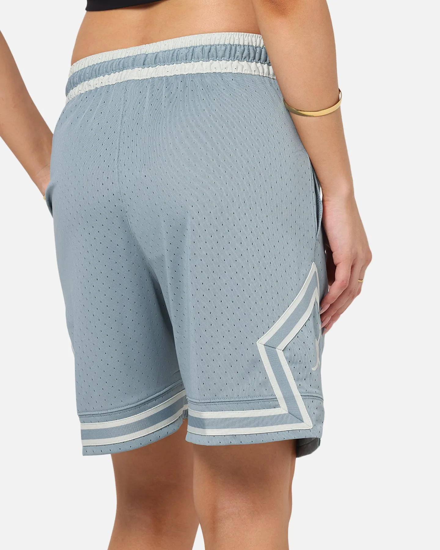 Jordan Dri-FIT Mesh Diamond Shorts Aviator Grey Retro Style Ventilated Back Panels