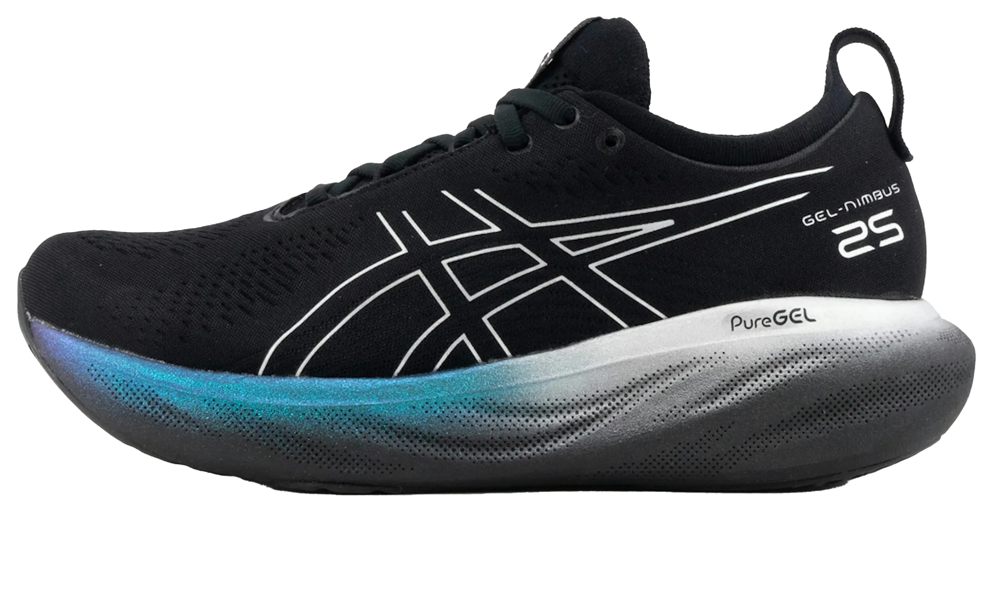 Enhanced grip Luxe Finish GEL-NIMBUS 25 "Black / Silver"